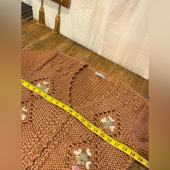 JEFF LAURENT – Embroidered Knit Cardigan (Size Estimated M) - Picture 7 of 8